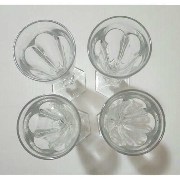 Vintage Heisey Crystal Ice Cream Clear Cone Holder Set of 4 - Picture 2 of 4
